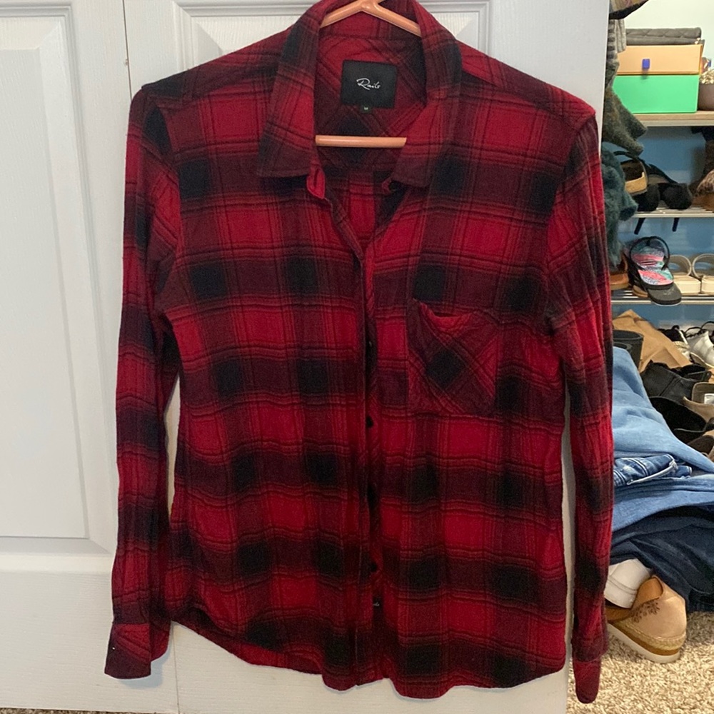 Hunter brick plaid Rails shirt.